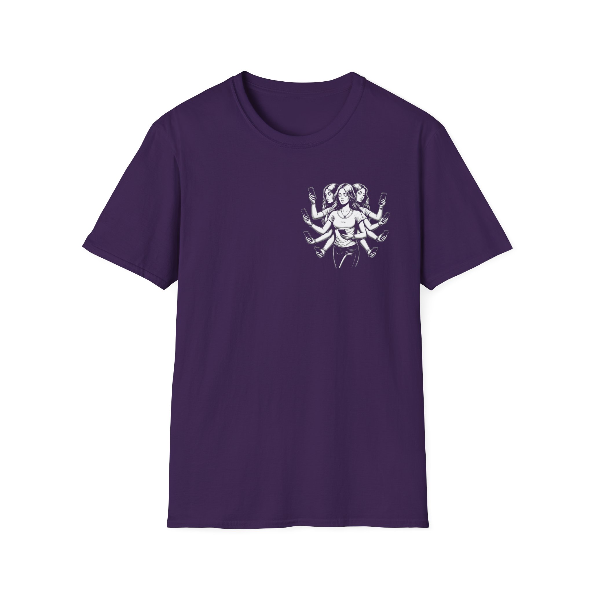Coffee Brain T-Shirt — Cute Blue Coffee Cup Illustration with 'Coffee & Creativity' Vibe - Image 5