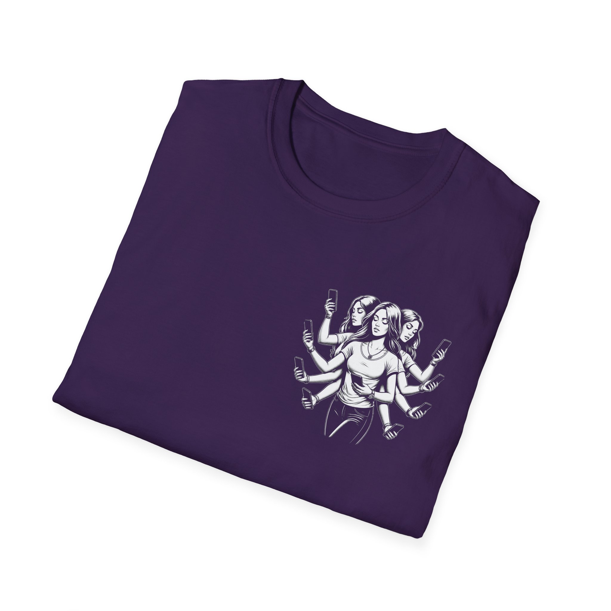 Coffee Brain T-Shirt — Cute Blue Coffee Cup Illustration with 'Coffee & Creativity' Vibe - Image 8