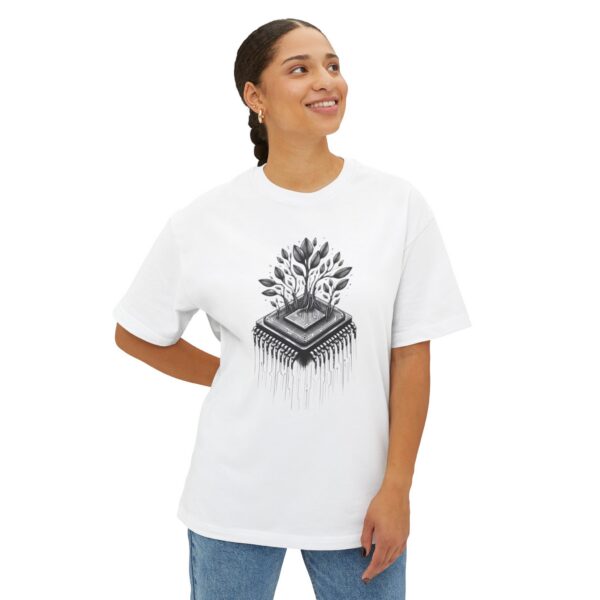 Planting Roots Microchip Tee — Tech & Nature Graphic T-Shirt